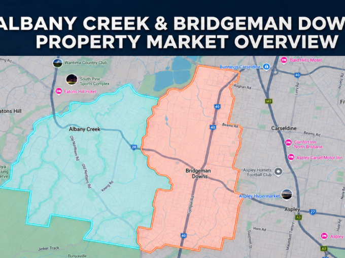 Albany Creek and Bridgeman Downs property market map